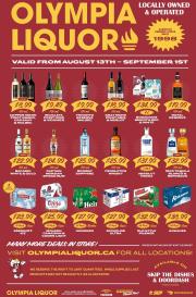 olympia-liquor - Olympia Liquor flyer valid from 08-13 - 09-01