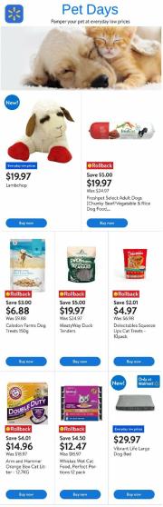 walmart - Walmart - Pet Days flyer valid from 08-07 - 08-20