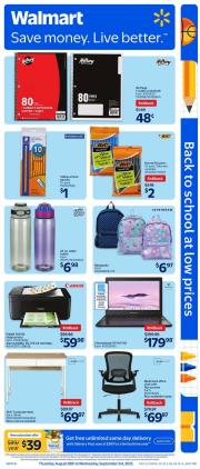 walmart - Walmart - Back to School flyer valid from 08-28 - 09-03