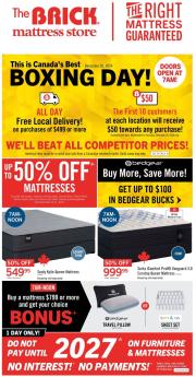 the-brick - The Brick - Brick Mattress Store flyer valid from 12-26 - 12-26