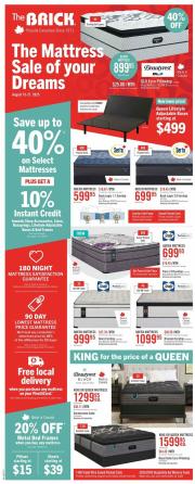 the-brick - The Brick Mattress Store 2 flyer valid from 08-15 - 08-27