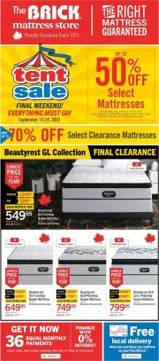 the-brick - The Brick Mattress Store flyer valid from 09-12 - 09-18