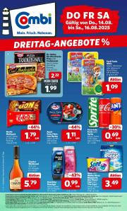 combi - Combi - Dreitag Angebote-Prospekt gültig vom 14.08. bis 16.08.