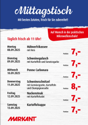 markant-freu-dich-drauf - Markant Freu Dich Drauf - Mittagstisch-Prospekt gültig vom 08.09. bis 13.09.