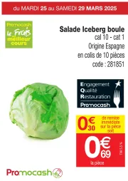 promocash - Catalogue Promocash - Salade valable dès 25/03 - 29/03