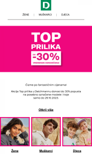 deichmann - Deichmann - Čizme po fantastičnim cijenama! Akcija Top prilika u Deichmannu donosi do 30% popusta na posebno označene modele i traje samo do 29.10.2023.