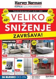 harvey-norman - Harvey Norman - Veliko sniženje završava! katalog vrijedi od 09.01. do 22.01.