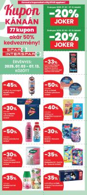 spar - SPAR - Kupon Kánaán kuponfüzet akciós újság, érvényes 07.03. - 07.13.