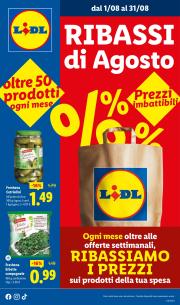 lidl - Volantino Lidl - Ribassi di Agosto valido dal 01/08 al 31/08