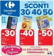 carrefour - Volantino Carrefour - Sconti 30%, 40% e 50% valido dal 25/03 al 07/04