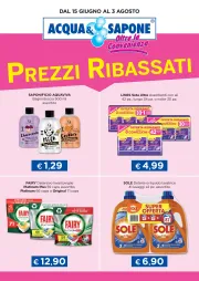 acqua-e-sapone - Volantino Acqua e Sapone - Prezzi Ribassati valido dal 15/06 al 03/08