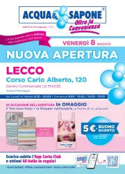 acqua-e-sapone - Volantino Acqua e Sapone - Lecco valido dal 08/08 al 24/08