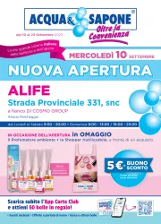 acqua-e-sapone - Volantino Acqua e Sapone - Nuova apertura Alife valido dal 10/09 al 23/09