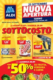 aldi - Volantino ALDI - Nuova Apertura Torino valido dal 25/09 al 04/10