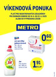 metro - Leták Metro - Víkendová ponuka - Servítky a Jar platný od 19.06. do 22.06.