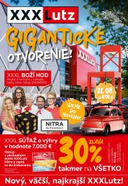 xxxlutz - Leták XXXLutz - Gigantické otvorenie XXXLutz v Nitre platný od 21.08. do 31.08.