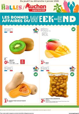 auchan - De Auchan supermarché - Les bons plans du week-end dans votre super ! folder geldig vanaf 01/01 t/m 04/01