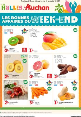 auchan - De Auchan - Les bons plans du week-end dans votre hyper ! folder geldig vanaf 01/01 t/m 04/01
