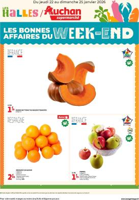 auchan - De Auchan supermarché - Les bons plans du week-end dans votre super ! folder geldig vanaf 22/01 t/m 25/01