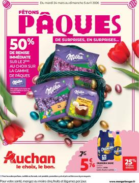auchan - De Auchan - Chocolat Pâques hypers folder geldig vanaf 24/03/2026 t/m 05/04/2026