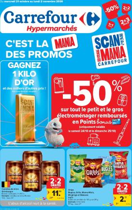 carrefour - Carrefour Hypermarchés folder voor volgende week van woensdag 21/10/2026 tot maandag 02/11/2026