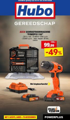 hubo - De Hubo - Gereedschap folder geldig vanaf 01/11/2025 t/m 31/01/2026