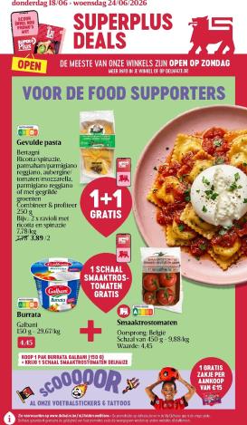 delhaize - Toekomstige Delhaize folder geldig van donderdag 18/06/2026 tot woensdag 24/06/2026