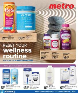 metro - Metro - Pharmacy Flyer Valid from 2026-08-26 to 2026-09-02