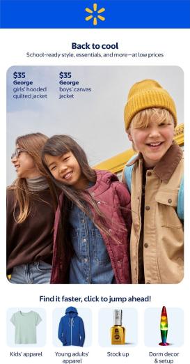 walmart - Walmart - Back to School in Style Flyer Valid from 2026-07-30 to 2026-09-16