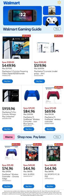 walmart - Walmart - Gaming Guide Flyer Valid From 11-20 to 12-03