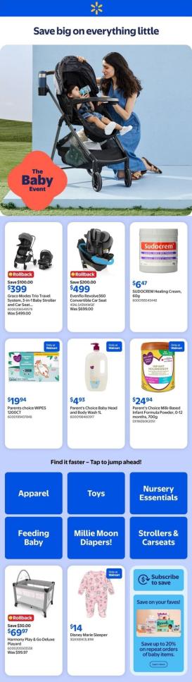 walmart - Walmart - The Baby Event Flyer Valid from 2026-04-16 to 2026-05-13