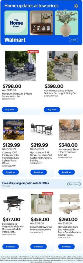 walmart - Walmart - Home Event Flyer Valid from 2026-05-07 to 2026-05-13