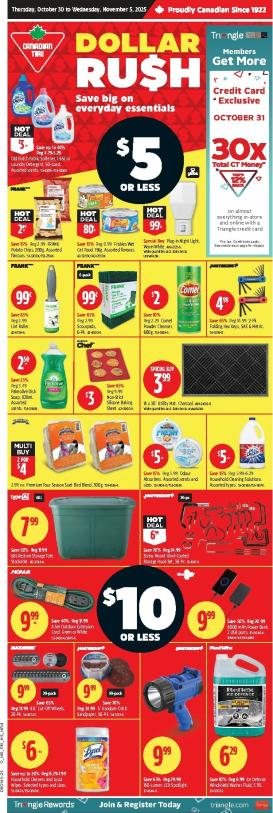 canadian-tire - Canadian Tire - Dollar Rush Flyer Valid From 10-30 to 11-05