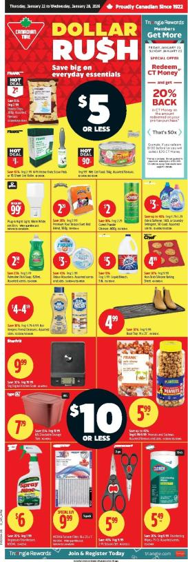 canadian-tire - Canadian Tire - Dollar Rush Flyer Valid From 01-22 to 01-28