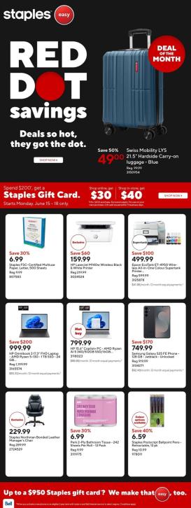 staples - Staples - Weekly Flyer Valid from 2026-06-12 to 2026-06-19