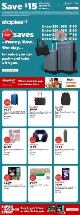staples - Staples flyer valid from 10-03 - 10-09