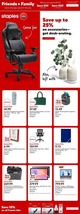 staples - Staples Flyer Valid from 2026-04-24 to 2026-04-30