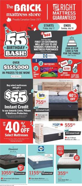 the-brick - The Brick Mattress Store Flyer Valid from 2026-07-16 to 2026-07-29