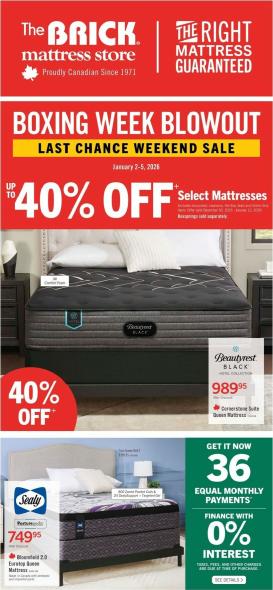 the-brick - The Brick Mattress Store Flyer Valid From 12-30 to 01-12