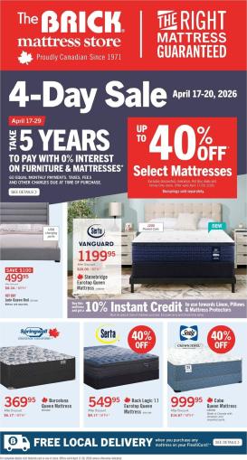 the-brick - The Brick Mattress Store Flyer Valid from 2026-04-17 to 2026-04-29