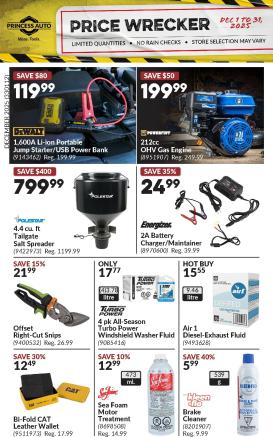 princess-auto - Princess Auto - Price Wrecker Flyer Valid From 12-01 to 12-31