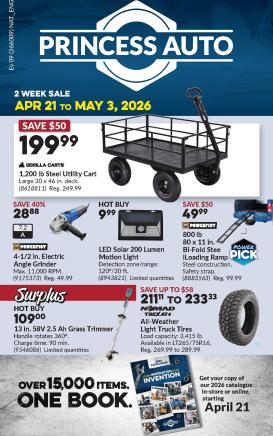 princess-auto - New Princess Auto Flyer for This Week – 2026-04-21 to 2026-05-03