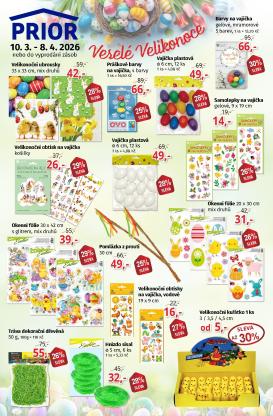 prior - Prior - Veselé Velikonoce leták platný od úterý 10.03.2026 do středy 08.04.2026