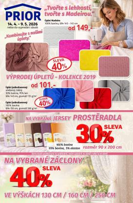 prior - Budoucí Prior - Textil a látky leták platný od úterý 14.04.2026 do soboty 09.05.2026