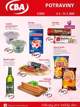 cba - CBA - Potraviny leták platný od středy 04.03.2026 do neděle 15.03.2026