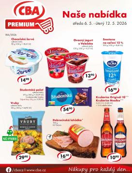 cba - Aktuální CBA Premium leták platný od středy 06.05.2026 do úterý 12.05.2026