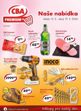 cba - Aktuální CBA Premium leták platný od středy 13.05.2026 do úterý 19.05.2026