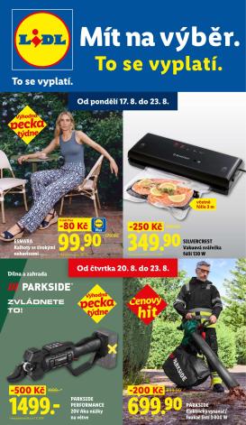lidl - Lidl - Spotřební zboží leták na příští týden od pondělí 17.08.2026 do neděle 23.08.2026