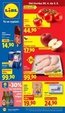 lidl - Lidl leták na příští týden od čtvrtka 30.04.2026 do neděle 03.05.2026