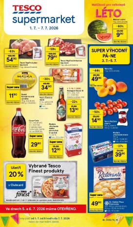 tesco - Budoucí Tesco supermarket leták platný od středy 01.07.2026 do úterý 07.07.2026